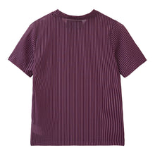 Load image into Gallery viewer, PURPLE STRIPPED MESH T-SHIRT
