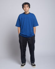 Load image into Gallery viewer, BLUE HOUNDSTOOTH PANELED T-SHIRT
