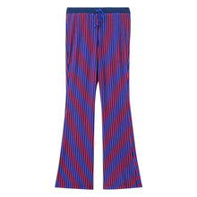 Load image into Gallery viewer, BLUE STRIPED RIB KNIT PANTS
