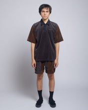Load image into Gallery viewer, DARK-GREY VELOUR POLO SHIRT
