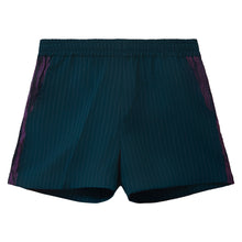Load image into Gallery viewer, GREEN STRIPED GABARDINE SHORTS
