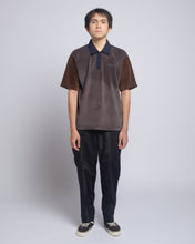 Load image into Gallery viewer, LIGHT-GREY VELOUR POLO SHIRT
