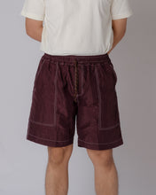 Load image into Gallery viewer, BURGUNDY NYLON SHORTS

