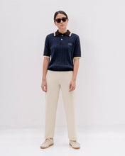 Load image into Gallery viewer, NAVY KNITTED POLO SHIRT

