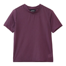 Load image into Gallery viewer, PURPLE STRIPPED MESH T-SHIRT
