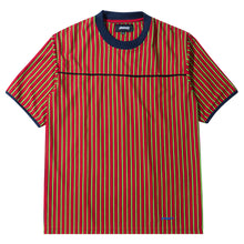 Load image into Gallery viewer, RED &amp; GREEN STRIPED T-SHIRT
